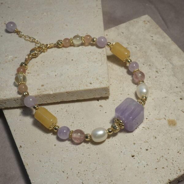 暮光・Le Crépuscule｜紫鋰輝石黃玉手鍊